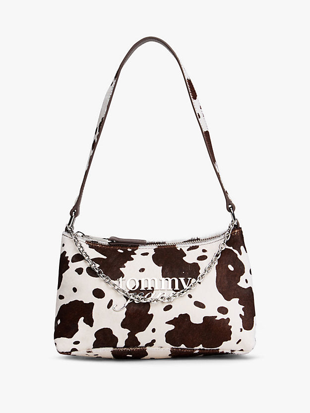 Cow Print Leather Shoulder Bag