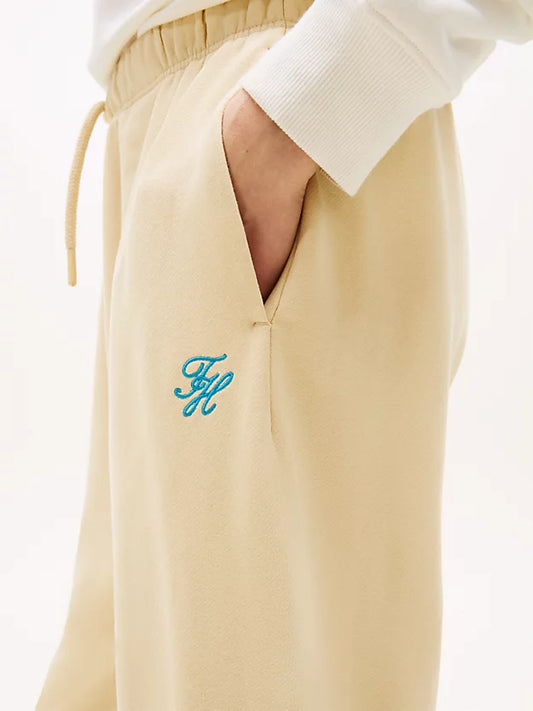 Logo Embroidery Cuffed Leg Joggers