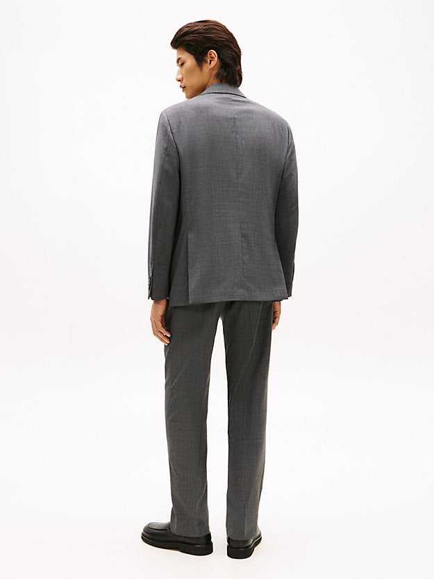 Textured Wool Blend Suit