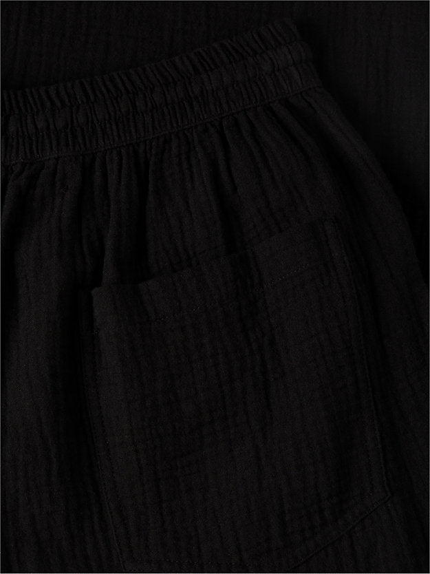 Crinkle Textured Loose Trousers