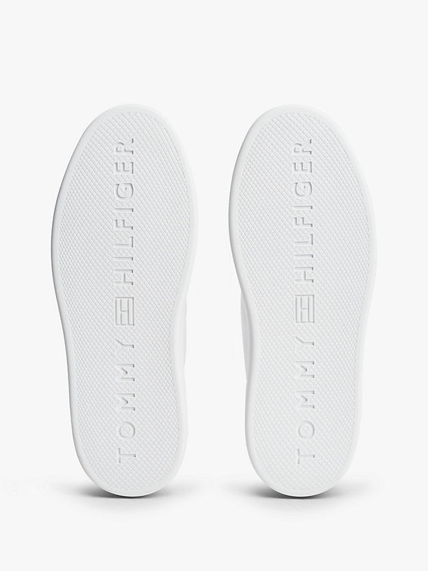 Logo Lightweight Leather Court Trainers