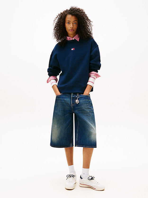 Badge Boxy Fleece Sweatshirt