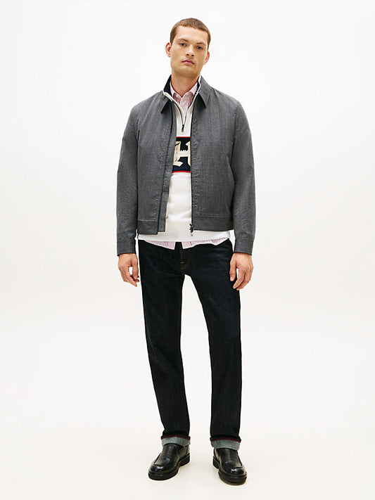 Smart Casual Wool Blend Zip-Thru Jacket