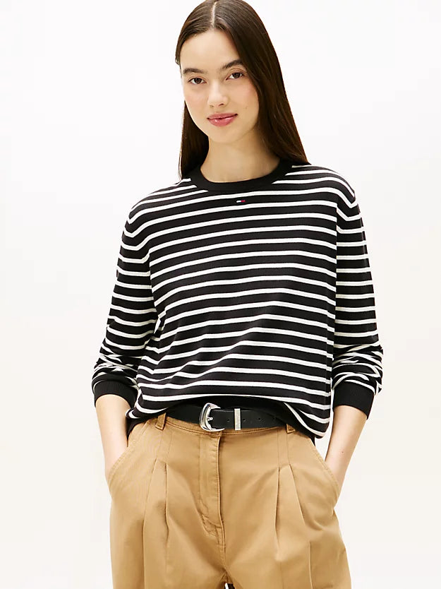Flag Embroidery Crew Neck Jumper