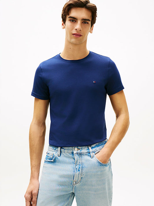 Flag Embroidery Slim Jersey T-Shirt