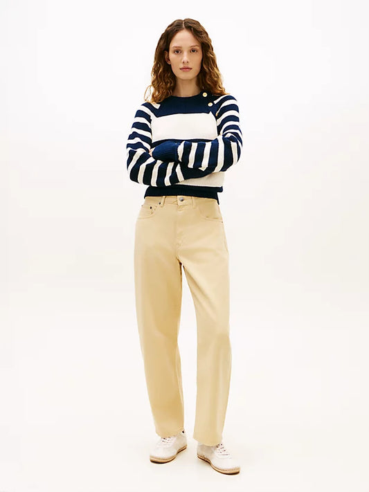 Mid Rise Barrel Leg Jeans