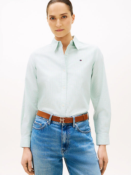 Relaxed Fit Flag Embroidery Oxford Shirt