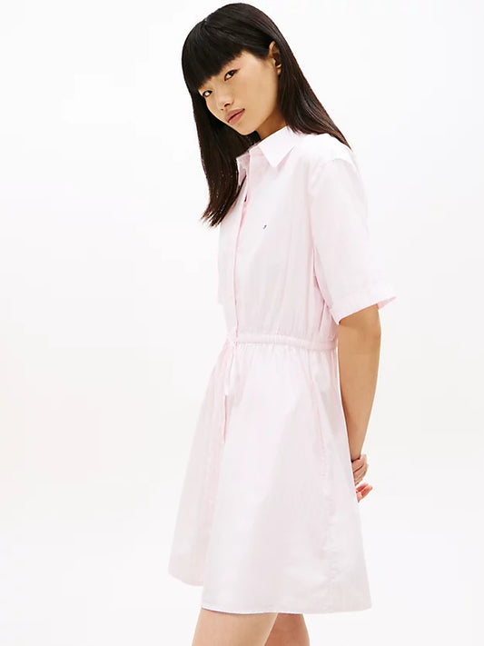 Stripe Relaxed Poplin Mini Shirt Dress