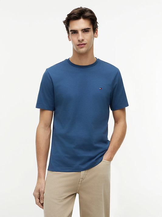 Flag Embroidery Jersey Crew Neck T-Shirt
