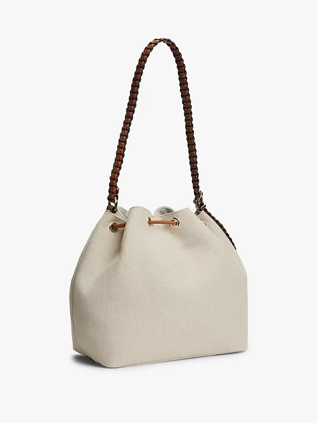 Pure Linen Canvas Bucket Bag
