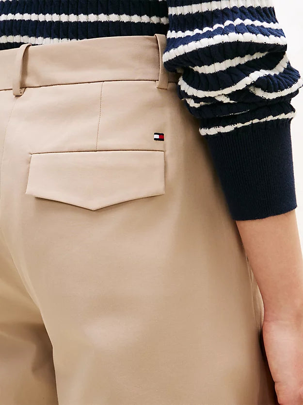 Barrel Leg Mid Rise Chinos