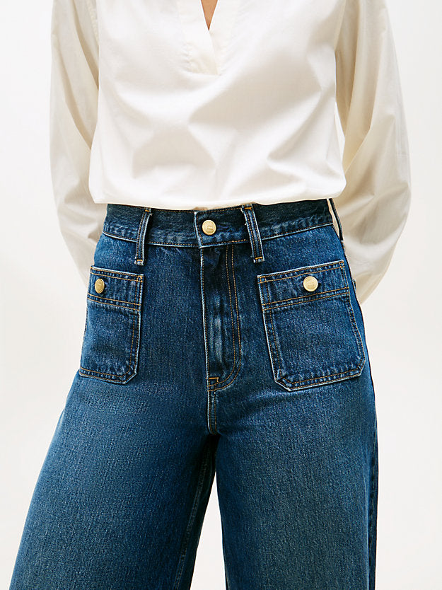 70s High Rise Wide Leg Jeans