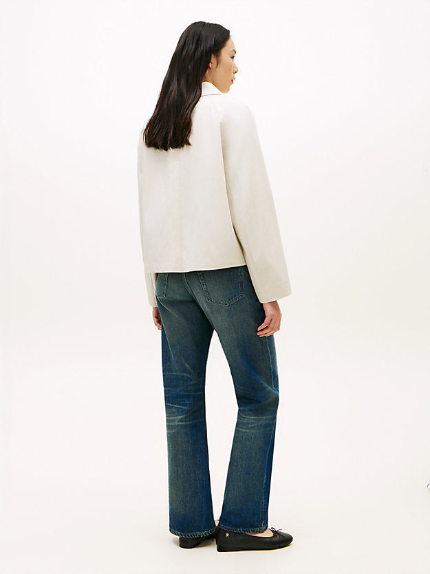 Water Repellent Collared Relaxed Short Jacket