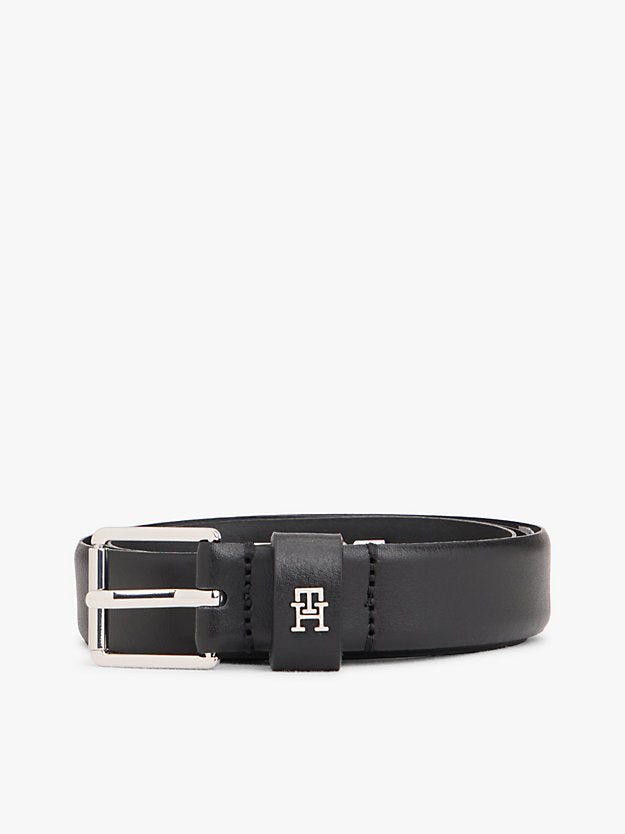 Monogram Square Buckle Leather Belt