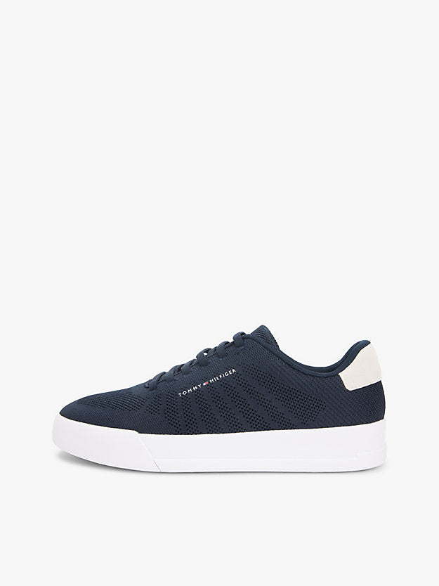 Logo Knit Court Trainers