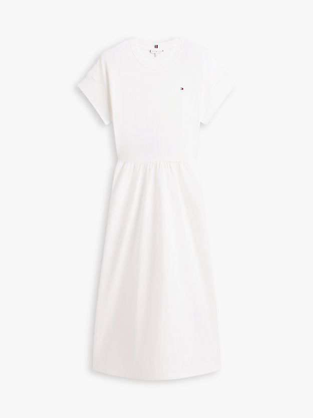 Contrast Fit And Flare Midi Dress