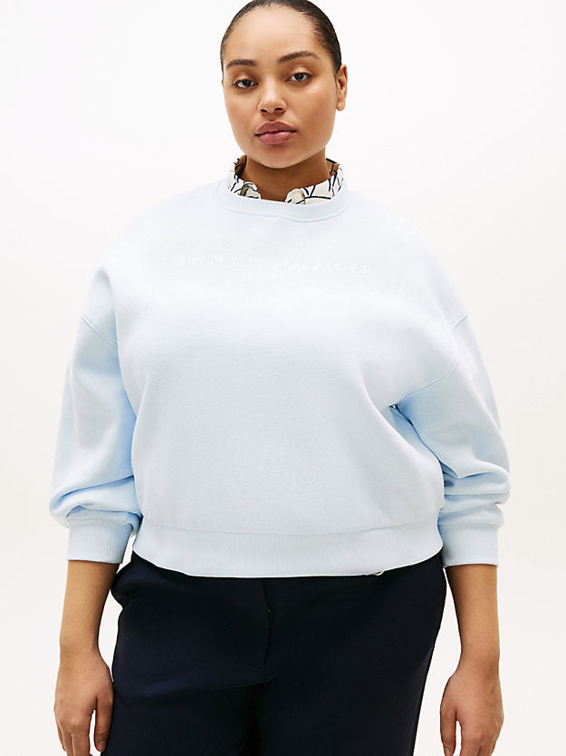 Curve Logo Flex Fleece Relaxed Sweatshirt