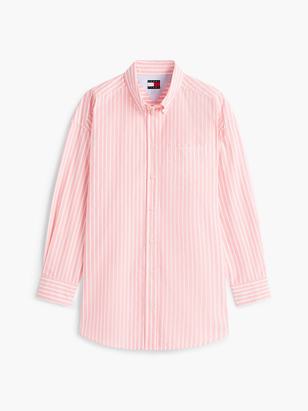 Oversized Fit Logo Embroidery Poplin Shirt