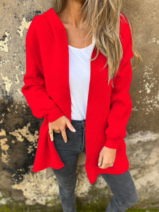 CLEARANCE SALE🔥 Rundhals-Reißverschlussjacke mit langen Ärmeln im Freizeit-Look
