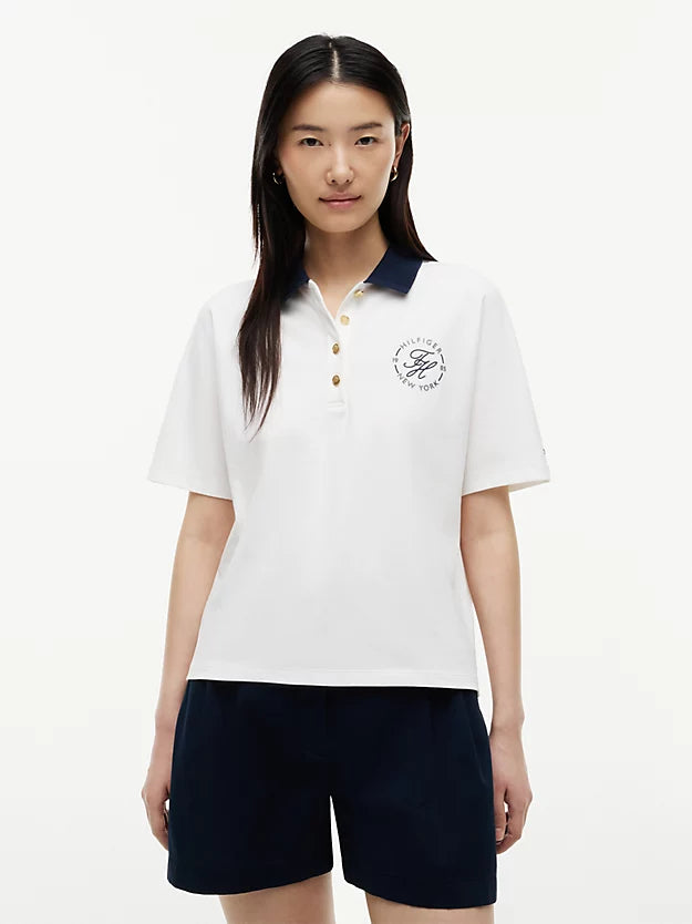 Regular Fit Gold-Tone Button Polo Shirt