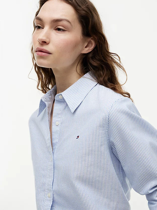 Relaxed Fit Flag Embroidery Oxford Shirt