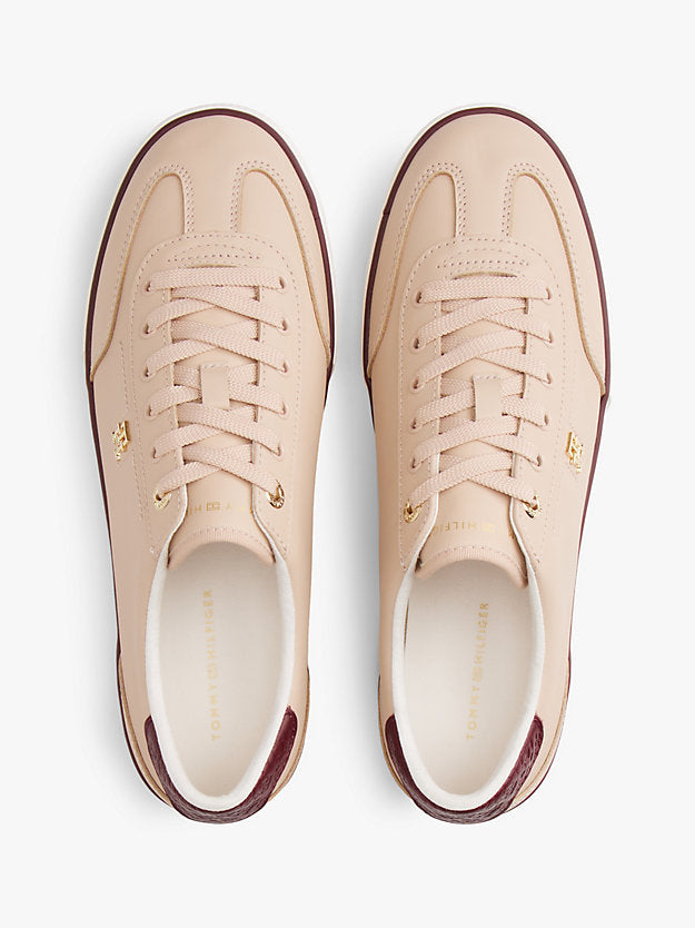 Leather Monogram Lace-Up Trainers
