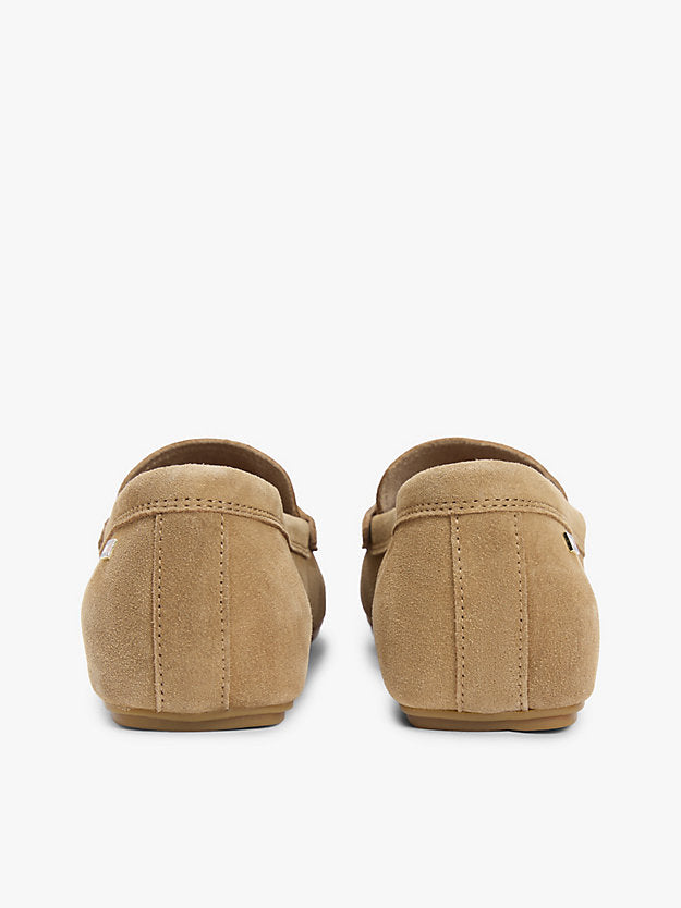 Suede Enamel Flag Driver Shoes