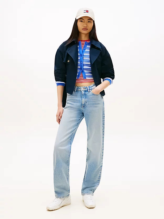 Mid Rise Slim Straight Leg Jeans