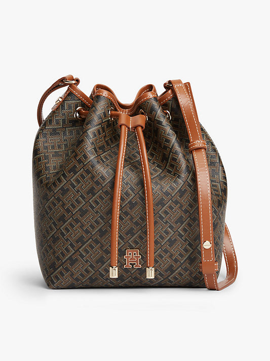 Monoplay Crossbody Drawstring Bucket Bag