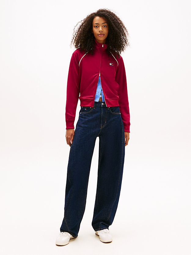 Badge Interlock Knit Track Jacket
