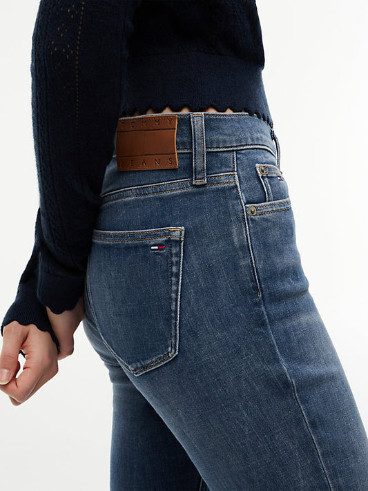 Nora Whiskered Mid Rise Skinny Jeans