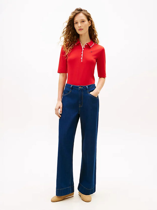 Slim Fit Tipped Half Sleeve Polo Shirt