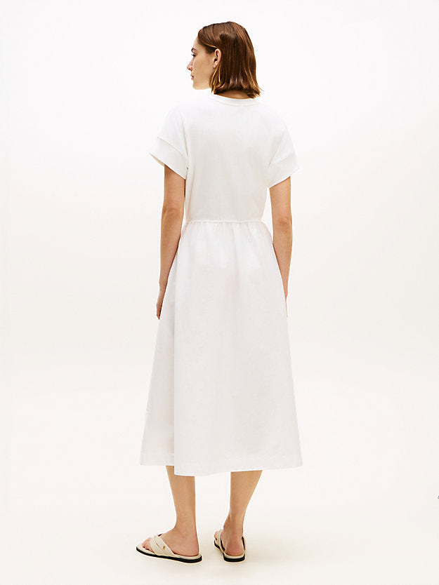 Contrast Fit And Flare Midi Dress
