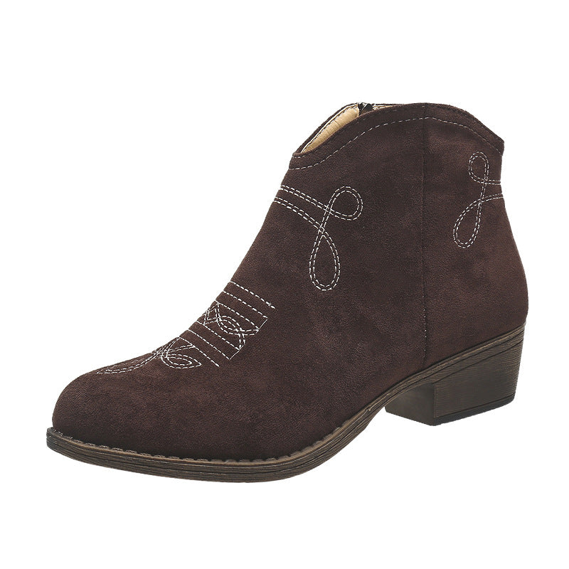 Bottes courtes western brodées – Adorables et polyvalentes pour vos tenues quotidiennes