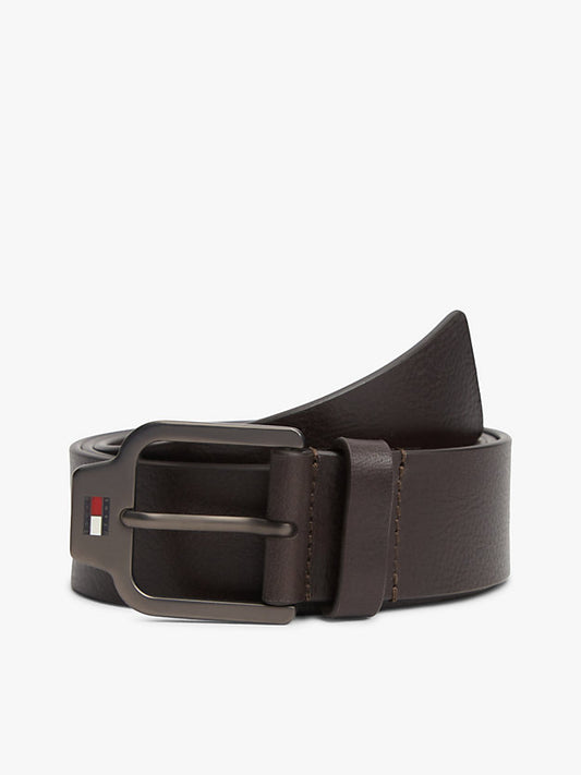 Scanton Logo Textured Leather Belt