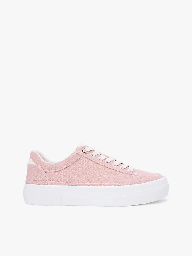 Washed Canvas Platform Trainers