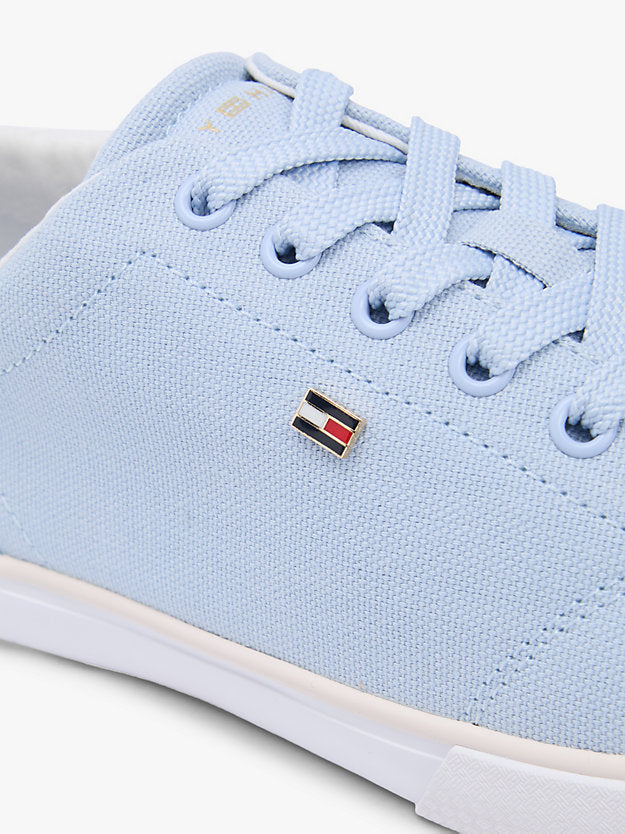 Low Profile Canvas Lace-Up Trainers
