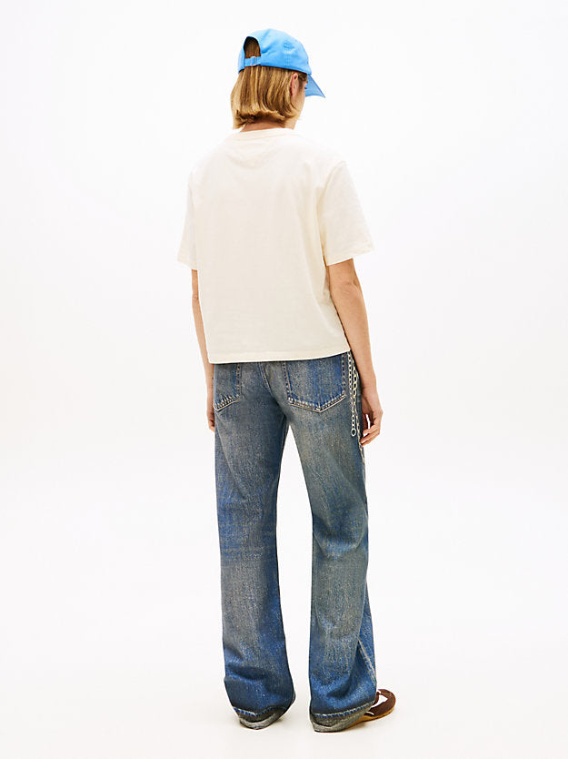 Badge Boxy Crew Neck T-Shirt