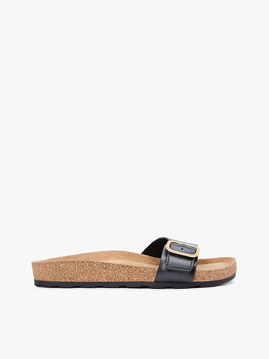 Cork Footbed Slip-On Sandals