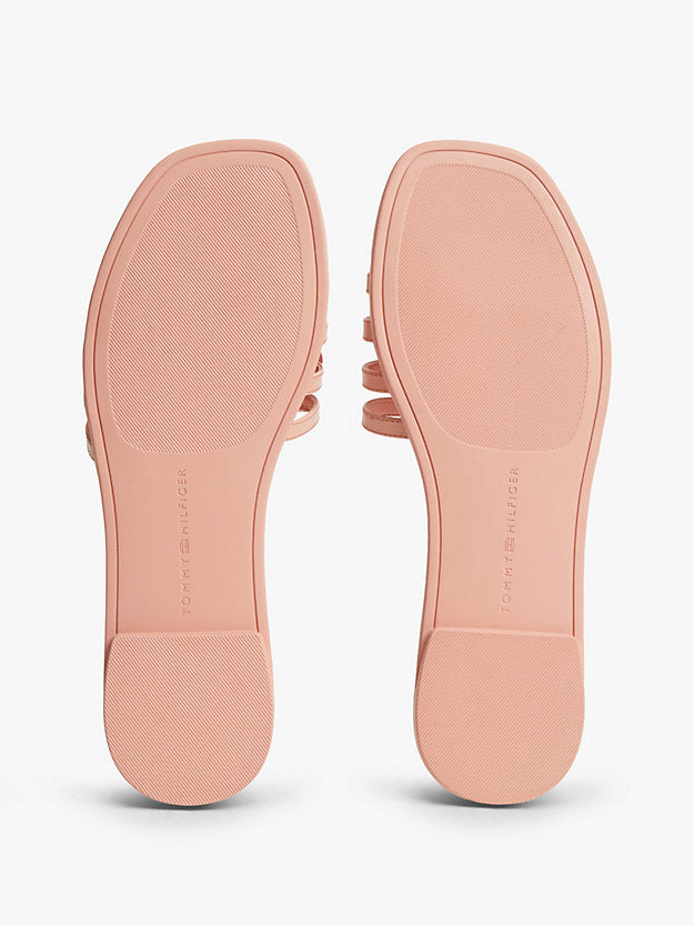 Logo Strap Leather Mules