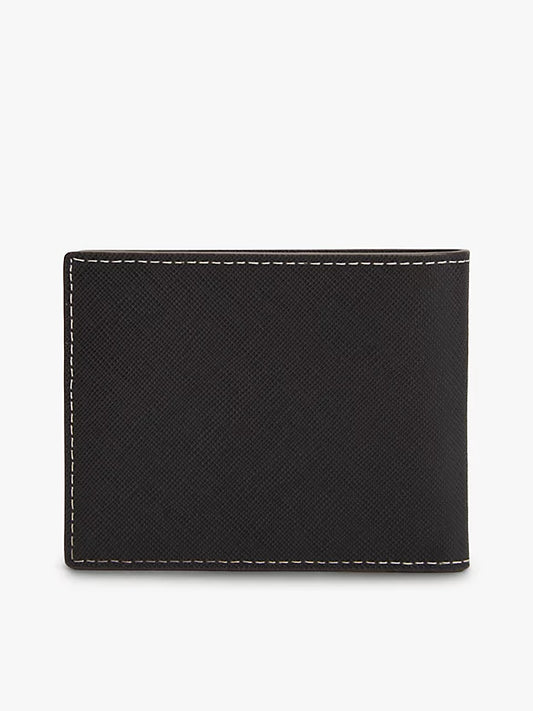 Leather Logo Bifold Credit Card Wallet