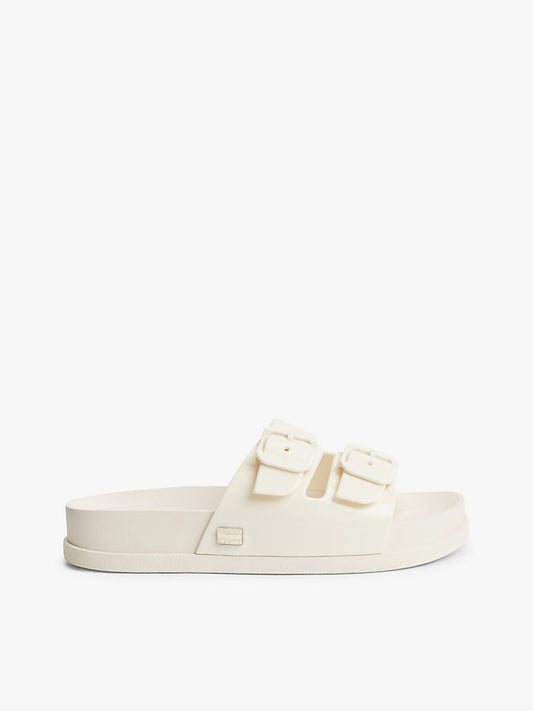 Double Buckle Strap Jelly Slides