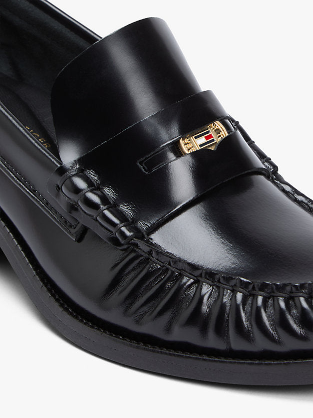 Patent Leather Block Heel Loafers
