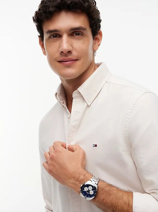 Regular Fit Flag Embroidery Oxford Shirt