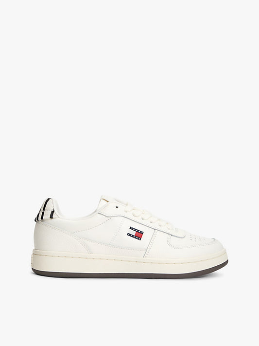 Zebra Heel Leather Archive Court Trainers