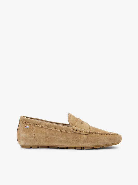 Suede Enamel Flag Driver Shoes