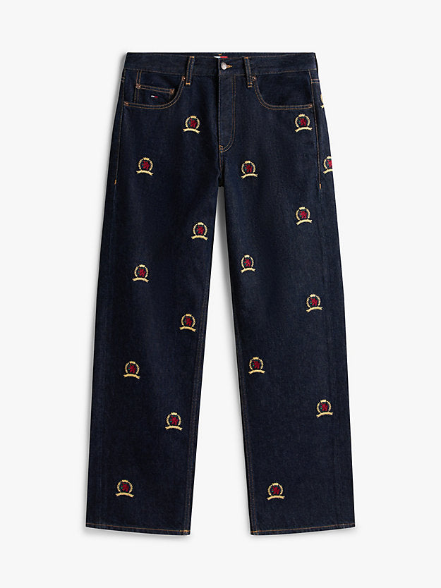 Jaimie Embroidery Relaxed Straight Leg Jeans