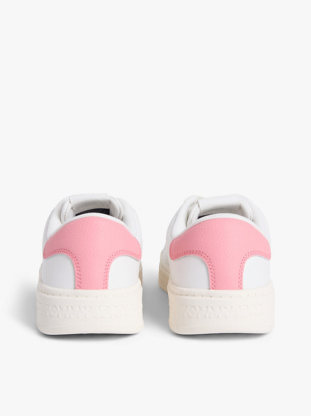 Debossed Logo Cupsole Trainers WiLeather