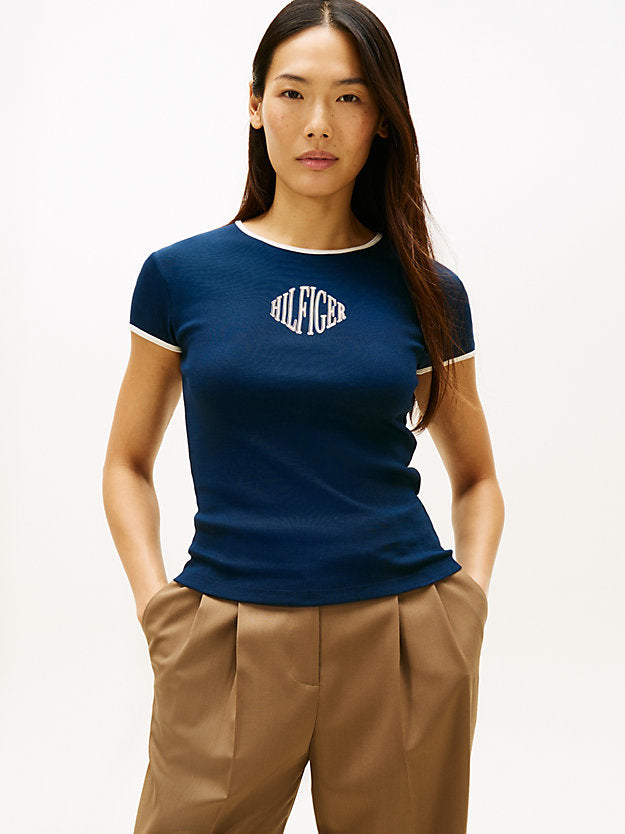 Logo Slim Ringer T-Shirt