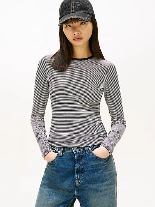 Slim Ribbed Long Sleeve T-Shirt